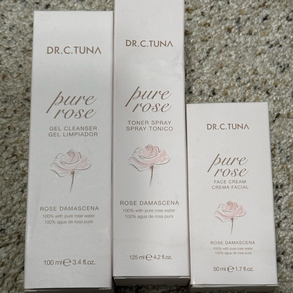 Pure Rose Skincare Trio - White and Pink